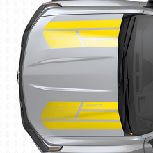 Set di adesivi in vinile a strisce per cofano in stile stelle e acciaio con bandiera USA per Chevrolet Colorado_5