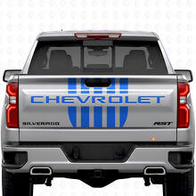 Set di Adesivi in Vinile a Strisce in Stile Stars & Steel per Portellone Chevrolet Silverado_2