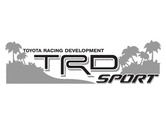 2 TOYOTA TRD OFF SPORT BEACH DECAL Adesivo in vinile lato sviluppo racing TRD 232