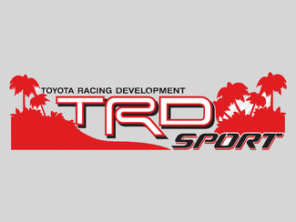 2 TOYOTA TRD OFF SPORT BEACH DECAL Adesivo decalcomania in vinile lato sviluppo racing TRD