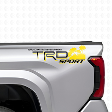 Set Adesivi Laterali Posteriori in Vinile Stile Sport Beach TRD per Camion Toyota_10