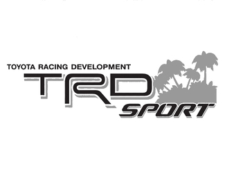 2 TOYOTA TRD OFF SPORT BEACH DECAL Adesivo decalcomania in vinile lato sviluppo racing TRD 2