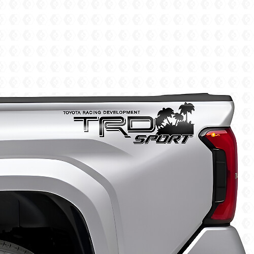 Set Adesivi Laterali Posteriori in Vinile Stile Sport Beach TRD per Camion Toyota