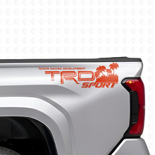 Set Adesivi Laterali Posteriori in Vinile Stile Sport Beach TRD per Camion Toyota_4