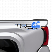 Set Adesivi Laterali Posteriori in Vinile Stile Sport Beach TRD per Camion Toyota_7