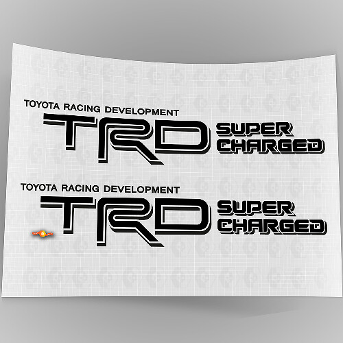Coppia di Adesivi in Vinile Laterali Super Caricati TRD per Camion Toyota
