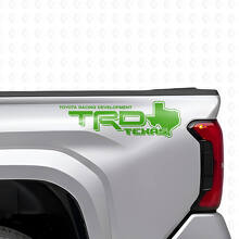 Coppia di Adesivi Laterali in Vinile Stile TRD Mappa del Texas per Camion Toyota_3