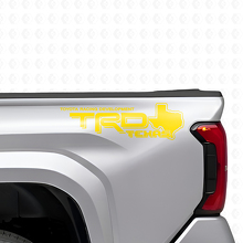 Coppia di Adesivi Laterali in Vinile Stile TRD Mappa del Texas per Camion Toyota_6