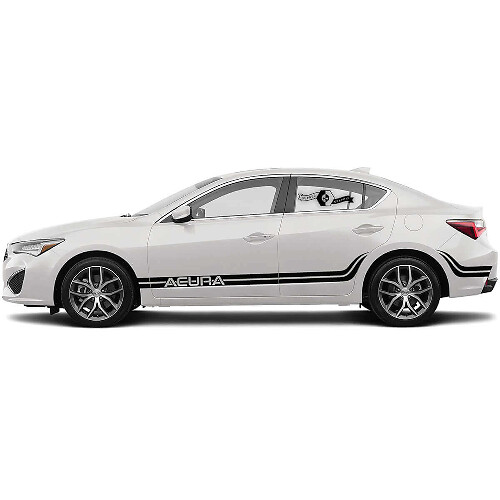 Kit Adesivi in Vinile Doppia Striscia Laterale Curva per Acura ILX