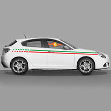 Kit di Adesivi in Vinile con Strisce Laterali Stile Bandiera Italiana per Alfa Romeo Giulietta_2