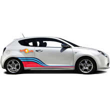 Kit Adesivi in Vinile con Strisce Laterali Curve Stile Racing per Alfa Romeo_3