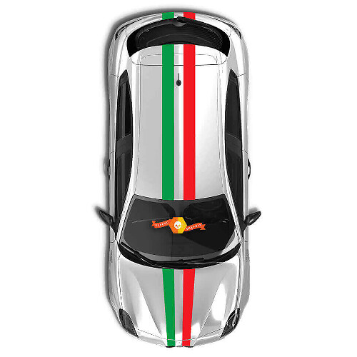 Kit adesivi in vinile a strisce lato superiore stile racing per Alfa Romeo