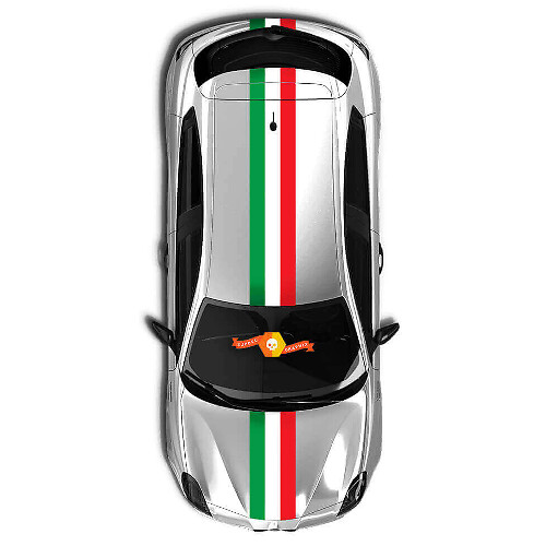 Kit adesivi in vinile con strisce e bandiera italiana per Alfa Romeo