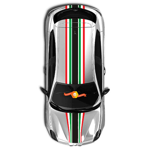 Kit di adesivi in vinile a strisce con motivo bandiera italiana per Alfa Romeo
