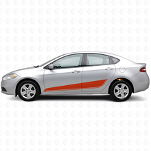 Kit adesivi in vinile delle strisce laterali inferiori per Dodge Dart_4