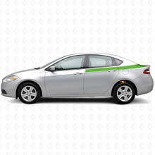 Kit di adesivi in vinile con strisce laterali posteriori a contorno accentuato per Dodge Dart 2013+_3
