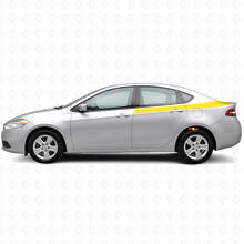 Kit di adesivi in vinile con strisce laterali posteriori a contorno accentuato per Dodge Dart 2013+_5