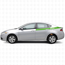 Kit di Adesivi in Vinile a Strisce Laterali Posteriori in Stile Turbo per Dodge Dart 2013+_3