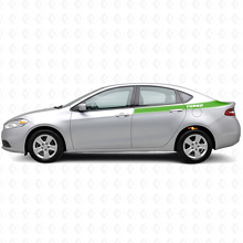 Kit adesivi in vinile strisce contorno laterali posteriori stile Turbo per Dodge Dart 2013+_3
