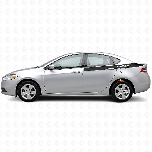 Kit di adesivi in vinile con scritte personalizzate per strisce laterali posteriori per Dodge Dart 2013+