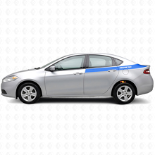 Kit di adesivi in vinile con scritte personalizzate per strisce laterali posteriori per Dodge Dart 2013+_2
