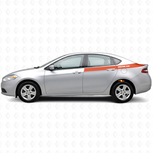 Kit di adesivi in vinile con scritte personalizzate per strisce laterali posteriori per Dodge Dart 2013+_4