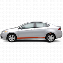 Kit adesivi in vinile personalizzati a strisce dritte per soglia battitacco per Dodge Dart 2013+_4