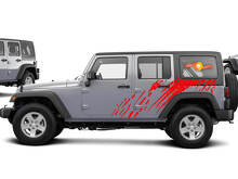Kit di Adesivi in Vinile per Grafiche Laterali Antischizzi per Jeep Wrangler Unlimited_2