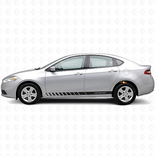 Kit Adesivi in Vinile Personalizzati a Strisce Stile Strobo per Battitacco Dodge Dart 2013+