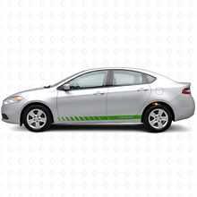 Kit Adesivi in Vinile Personalizzati a Strisce Stile Strobo per Battitacco Dodge Dart 2013+_3