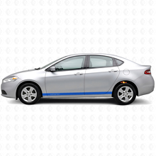 Kit Adesivi in Vinile con Contorno Personalizzato per Strisce Laterali Porta per Dodge Dart_2