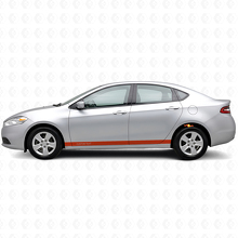 Kit adesivi laterali a strisce dritte personalizzate in vinile per Dodge Dart_4