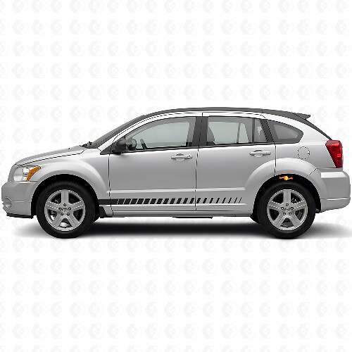 Kit Adesivi in Vinile Strisce Laterali Stile Racing per Dodge Caliber 2007+