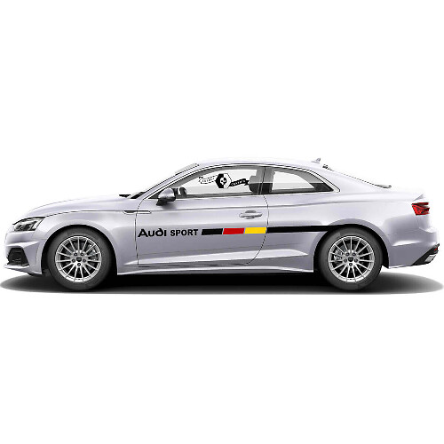 Kit Adesivi Laterali Marchiati Stile Bandiera Tedesca per Audi A5