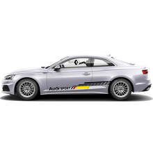 Kit Adesivi Laterali Marchiati Stile Bandiera Tedesca per Audi A5_4
