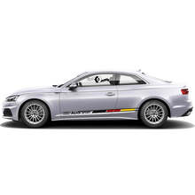 Kit Adesivi Laterali Marchiati Stile Bandiera Tedesca per Audi A5_6