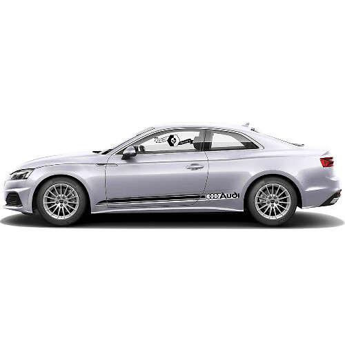 Set di Adesivi Vinilici con Strisce Laterali Contorno Brandizzate per Audi A5
