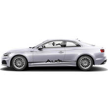 Set di Adesivi Vinilici con Strisce Laterali Contorno Brandizzate per Audi A5_2