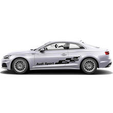 Set di adesivi in vinile con strisce laterali e logo Audi per Audi A5_2