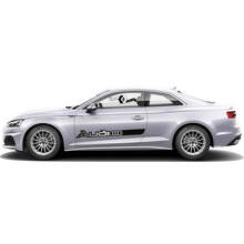 Set di adesivi in vinile con strisce laterali e logo Audi per Audi A5_3