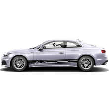 Set di adesivi in vinile con strisce laterali e logo Audi per Audi A5_5