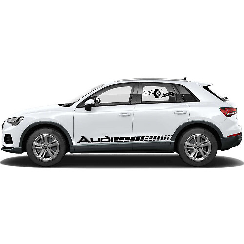 Set di Adesivi in Vinile a Strisce Laterali con Lampeggiatori a Marchio per Audi Q3