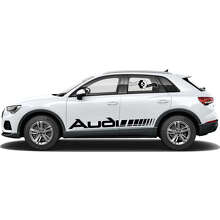 Set di Adesivi in Vinile a Strisce Laterali con Lampeggiatori a Marchio per Audi Q3_3