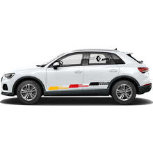 Set di Adesivi in Vinile a Strisce Laterali Stile Bandiera Tedesca per Audi Q3_2