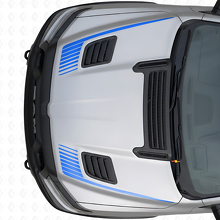Set di Adesivi in Vinile Stile Stroboscopico a Forma di Bastone da Hockey per Cofano Dodge Ram Sport 2019+_2
