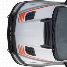 Set di Adesivi in Vinile Stile Stroboscopico a Forma di Bastone da Hockey per Cofano Dodge Ram Sport 2019+_4