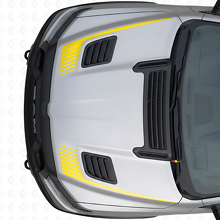 Set di Adesivi in Vinile Stile Stroboscopico a Forma di Bastone da Hockey per Cofano Dodge Ram Sport 2019+_5