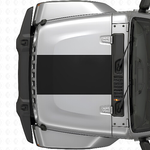 Adesivo in Vinile Striscia Centrale Ampia per Cofano per Jeep Wrangler 2007+_1