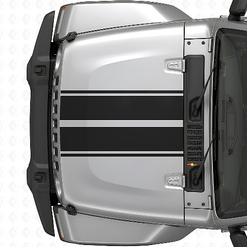 Strisce Viniliche Outline Doppio Cofano per Jeep Wrangler 2007+_1