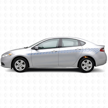 Set di Adesivi in Vinile con Contorno a Strobo per Strisce Laterali per Dodge Dart 2013+_2